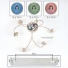Chehalis 6-light globe ceiling light, retro flush ceiling fixture, G9, ø 64 cm