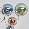 Chehalis 6-light globe ceiling light, retro flush ceiling fixture, G9, ø 64 cm