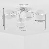 Chehalis 6-Light Globe Ceiling Light, G9 Round Ceiling Lamp Ø 64 cm