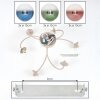 Chehalis ceiling light, 6-light globe ceiling lamp, G9, 64 cm diameter