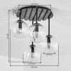 Koyoto ceiling light, 4-light globe shade ceiling light with E14 sockets, Ø 39.5 cm