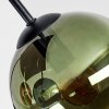 Modern Globe light Koyoto with 4 colourful glass shades in blue, gold and green, E14
