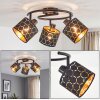 Alsen 3-light ceiling light, rotating spotlight with cut-out shade pattern
