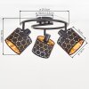 Alsen 3-light ceiling light, rotating spotlight with cut-out shade pattern