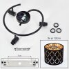 Alsen 3-light ceiling spotlight with rotatable spot heads, vintage patterned shades