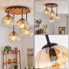 Koyoto ceiling light, 4-light ceiling lamp with ribbed globe shades, E14