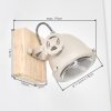 Sand-coloured wall spotlight Herford, adjustable dome head, as a bedside reading light