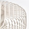 Round ceiling light Wemude with open metal cage shade in sand-coloured, Scandinavian style
