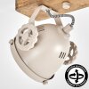 Adjustable ceiling spotlight Herford with wooden beam and two rotatable heads for hallways