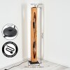 Boho Style Floor Lamp Sernadelo with sculptural wooden panels and 4 exposed E27 sockets