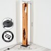 Rectangular Floor Lamp Sernadelo with Wavy Cut-outs, Ecru body, Four E27 Sockets
