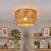 Boho Style Ceiling Light Tamir with Layered Cylindrical Rope Shade in Ecru
