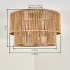 Boho Style Ceiling Light Tamir with Layered Cylindrical Rope Shade in Ecru