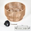 Boho Style Ceiling Light Tamir with Layered Cylindrical Rope Shade in Ecru
