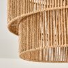Boho Style Ceiling Light Tamir with Layered Cylindrical Rope Shade in Ecru