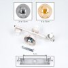 Modern Cluster Ceiling Light Gastor with three smoke and amber glass shades