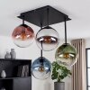Modern globe ceiling light Gastor with a four-arm staggered cluster design