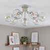 Retro Globe Ceiling Light Ripoll with 7 clustered clear glass shades and E14 fitting