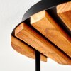 Cluster ceiling light Gastor with five smoke glass shades ø 15 cm and round slat canopy
