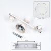 Modern Globe wall light Koyoto, 2-piece set with 3 clear glass shades for the couch