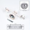 Modern Cluster ceiling light Gastor with three smoke-coloured and clear glass shades