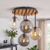 Modern Cluster Ceiling Light Gastor with slat plate, 4 shades in amber, smoke and clear