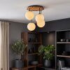Modern cluster ceiling light Gastor with four white glass shades, ø 39.5 cm