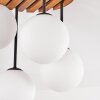Modern cluster ceiling light Gastor with four white glass shades, ø 39.5 cm