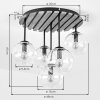 Boho Style Cluster ceiling light Koyoto with five clear and smoke-coloured glass shades