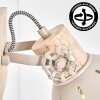 Sand-coloured Boho adjustable wall spotlight Orny, 2-piece set with open E27 socket