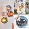 Retro wall light Koyoto with three colourful glass shades, E14 fitting