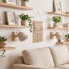 Wall spotlight Herford, 2-piece set, sand-coloured adjustable head for reading nook