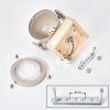 Scandinavian adjustable ceiling spotlight Herford with light wood ceiling plate