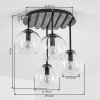 Boho Cluster Ceiling Light Koyoto with 4 blue, green and coppery glass shades