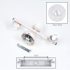 Globe wall light Gastor with 3 clear glass shades and E14 sockets, 2-piece set