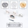 Modern vertical cluster wall light Gastor with three clear, smoke and amber glass shades