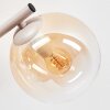 Modern vertical cluster wall light Gastor with three clear, smoke and amber glass shades