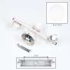 Modern Globe ceiling light Gastor with three white glass shades in cluster