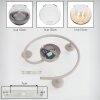 Modern Cluster Ceiling Light Koyoto with 3 Amber, Smoke and Clear Glass Shades