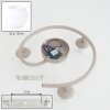 Sand-coloured Scandinavian Cluster Ceiling Light Koyoto with 3 white glass shades