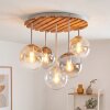 Modern Cluster Ceiling Light Gastor with 5 amber, smoke and clear glass shades