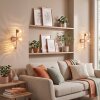 Wall light Koyoto, 2-piece set with three clear rippled glass shades in vertical arrangement
