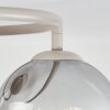 Modern Cluster ceiling light Gastor with three smoked and clear glass shades