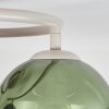 Retro Globe Ceiling Light Koyoto with Three Coppery, Green and Blue Glass Shades