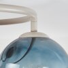 Retro Cluster Ceiling Light Gastor with blue, green, coppery and clear shades