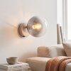 Modern Globe Wall Light Gastor with round smoke and clear glass shade