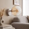 Vintage Globe Wall Light Gastor with spherical amber and clear glass shade, E14
