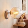 Vintage Globe Wall Light Gastor with spherical amber and clear glass shade, E14