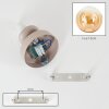 Vintage Globe Wall Light Gastor with spherical amber and clear glass shade, E14