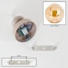 Modern Globe wall light Gastor with round amber glass shade and on/off switch